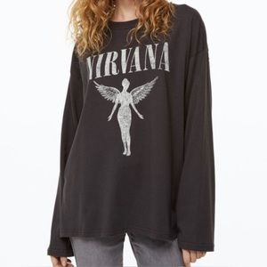 H&M - Oversized Nirvana Long Sleeve Tee